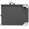 Tumbona plegable con parasol de acero gris 5