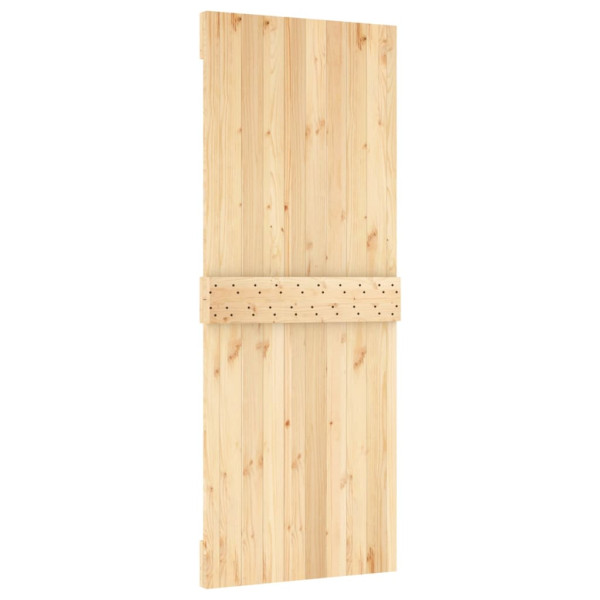 Puerta corredera con herrajes madera maciza de pino 80x210 cm M 4