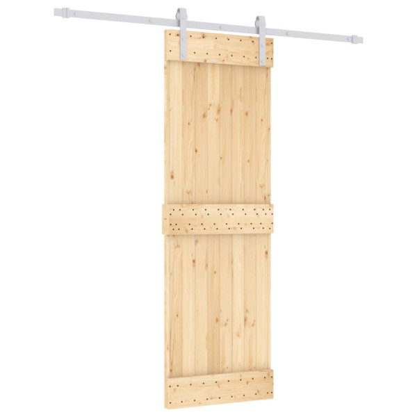 Puerta corredera con herrajes madera maciza de pino 70x210 cm M 2