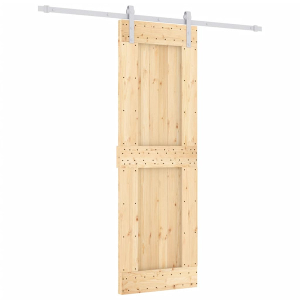 Puerta corredera con herrajes madera maciza de pino 70x210 cm M 2