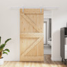Puerta corredera con herrajes madera maciza de pino 95x210 cm 1