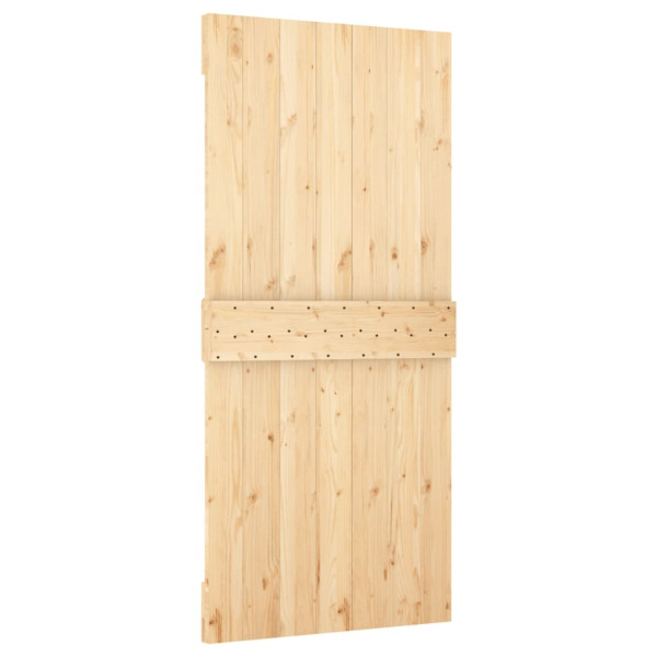 Puerta corredera con herrajes madera maciza de pino 95x210 cm M 4