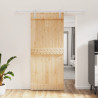 Puerta corredera con herrajes madera maciza de pino 90x210 cm 1