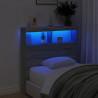 Cabecero de cama con luz LED gris Sonoma 100x17x102 cm 4