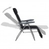 Sillas plegables de jardín con cojines 2 unidades negro 3