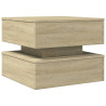 Mesa de centro con luces LED roble Sonoma 50x50x40 cm 3