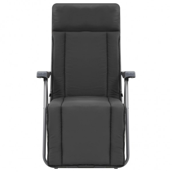 Cadeiras de jardim dobráveis com almofadões 2 pcs cinzento M 4