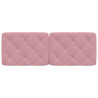 Cabecero de cama acolchado terciopelo rosa 140 cm 5