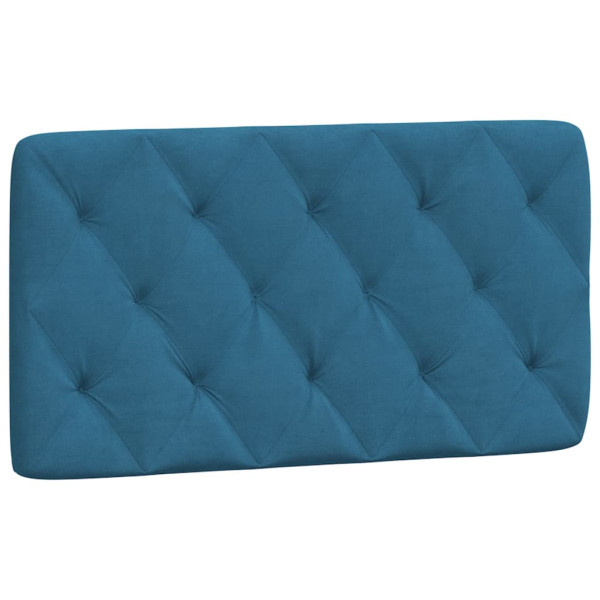 Almofadão de cabeceira 100 cm veludo azul M 2