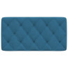 Cabecero de cama acolchado terciopelo azul 100 cm 5