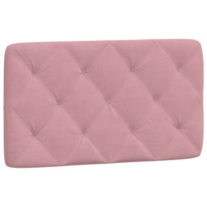 Almofadão de cabeceira 80 cm veludo rosa H