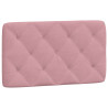 Cabecero de cama acolchado terciopelo rosa 80 cm 2