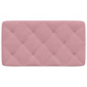 Cabecero de cama acolchado terciopelo rosa 80 cm 5
