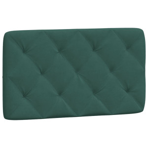 Almofadão de cabeceira 80 cm veludo verde-escuro H