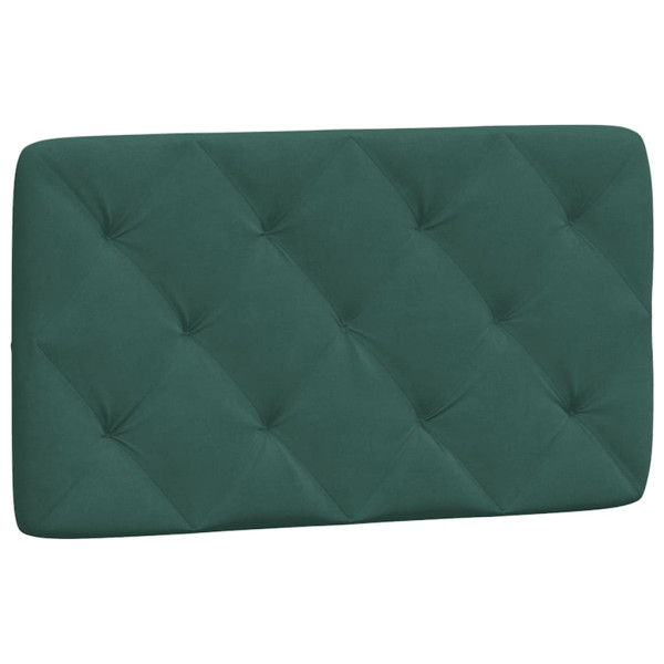 Almofadão de cabeceira 80 cm veludo verde-escuro M 2