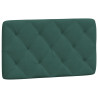 Cabecero de cama acolchado terciopelo verde oscuro 80 cm 2