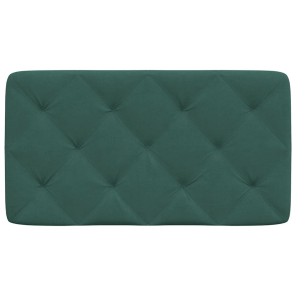 Almofadão de cabeceira 80 cm veludo verde-escuro M 5
