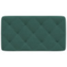 Cabecero de cama acolchado terciopelo verde oscuro 80 cm 5
