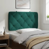 Cabecero de cama acolchado terciopelo verde oscuro 90 cm 4