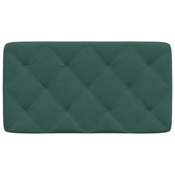 Cabecero de cama acolchado terciopelo verde oscuro 90 cm M 5