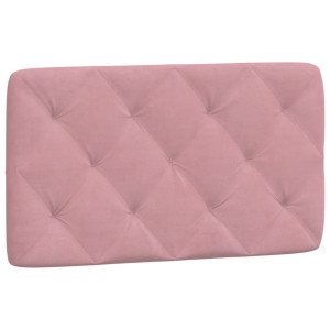 Cabecero de cama acolchado terciopelo rosa 90 cm H