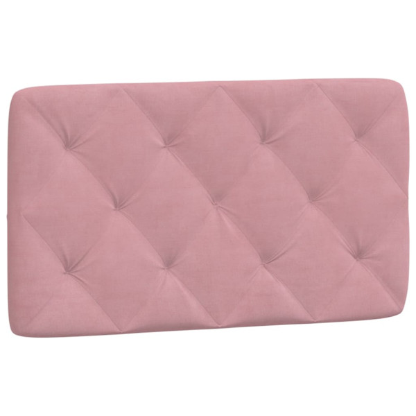 Cabecero de cama acolchado terciopelo rosa 90 cm M 2