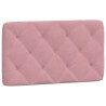 Cabecero de cama acolchado terciopelo rosa 90 cm 2