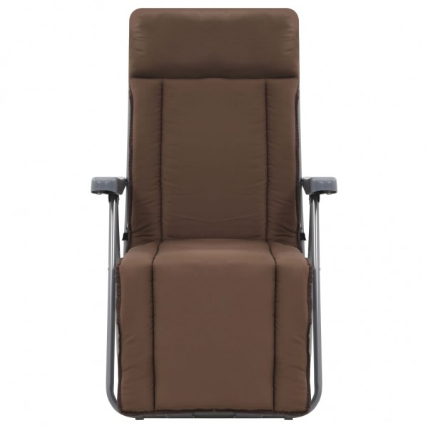 Sillas plegables de jardín con cojines 2 unidades marrón M 3