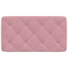 Cabecero de cama acolchado terciopelo rosa 90 cm 5