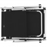 Tumbona plegable con toldo aluminio y textilene negra 5