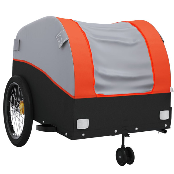Reboque para bicicleta 45 kg ferro preto e laranja M 4