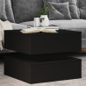 Mesa de centro com luzes LED 50x50x40 cm preto 1