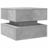 Mesa de centro com luzes LED 50x50x40 cm cinzento cimento 3