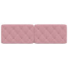 Cabeceira acolchoada de veludo rosa 160 cm 5