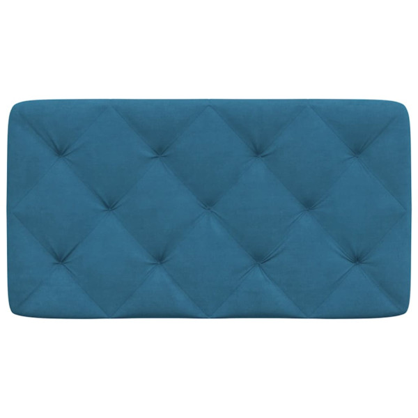 Almofadão de cabeceira 80 cm veludo azul M 5