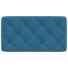 Almofadão de cabeceira 80 cm veludo azul 5