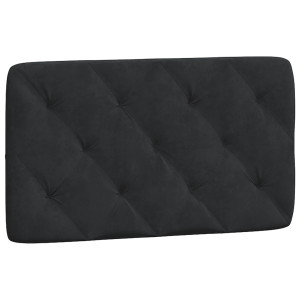 Cabecero de cama acolchado terciopelo negro 80 cm H