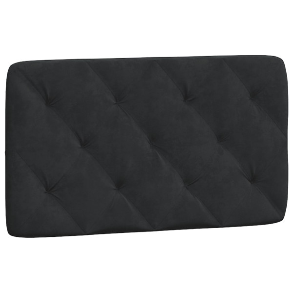 Cabecero de cama acolchado terciopelo negro 80 cm M 2
