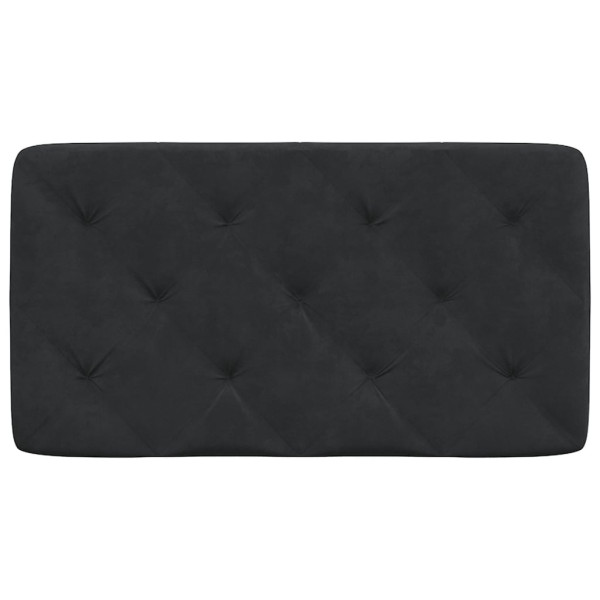 Almofadão de cabeceira 80 cm veludo preto M 5