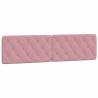 Almofadão de cabeceira 200 cm veludo rosa 2