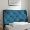 Cabecero de cama acolchado terciopelo azul 90 cm 3