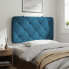 Cabecero de cama acolchado terciopelo azul 90 cm 4