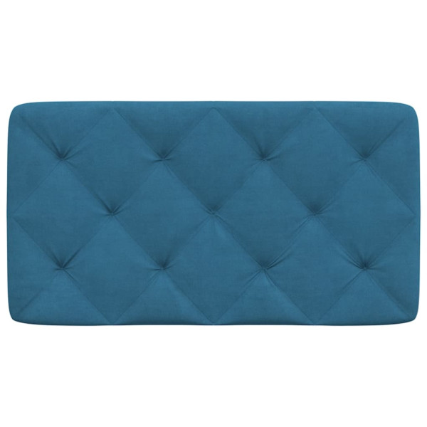 Almofadão de cabeceira 90 cm veludo azul M 5