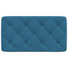 Almofadão de cabeceira 90 cm veludo azul 5