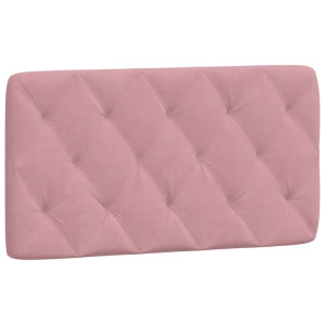 Cabecero de cama acolchado terciopelo rosa 100 cm H