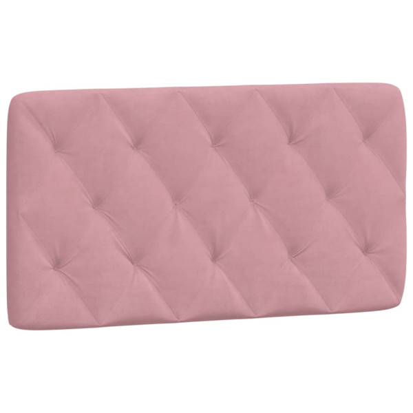 Almofadão de cabeceira 100 cm veludo rosa M 2