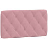 Cabecero de cama acolchado terciopelo rosa 100 cm 2