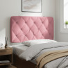 Cabecero de cama acolchado terciopelo rosa 100 cm 4