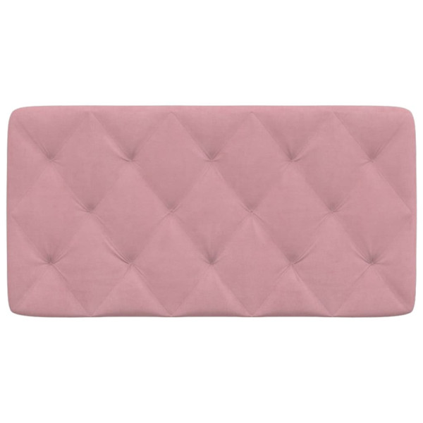 Cabecero de cama acolchado terciopelo rosa 100 cm M 5
