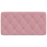 Cabecero de cama acolchado terciopelo rosa 100 cm 5